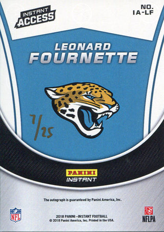 Leonard Fournette Autographed 2018 Panini Instant Football Rookie Card /25