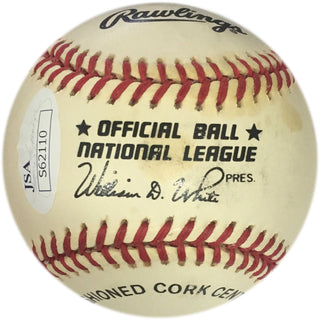 Lester Lockett Autographed Baseball (JSA) Back