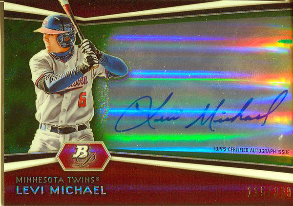 Levi Michael Autographed 2012 Bowman Platinum Card