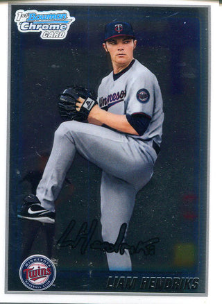 Liam Hendriks Unsigned 2010 Bowman Chrome Rookie Card