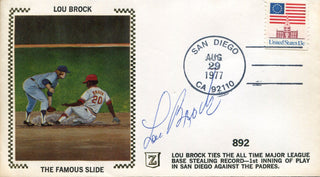 Lou Brock Autographed First Day Cover 