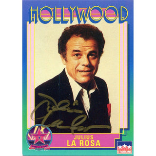 Julius La Rosa Autographed Hollywood Card