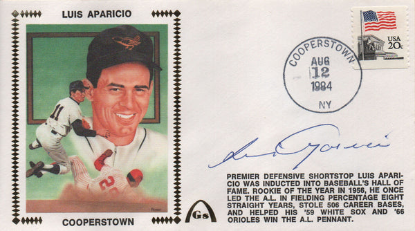 Luis Aparicio Autographed Aug 12 1984 First Day Cover