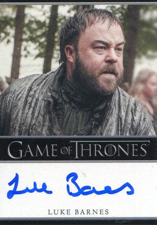 Luke Barnes Autographed 2014 Game of Thrones Card