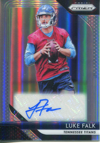 Luke Falk Autographed 2018 Panini Prizm Rookie Card