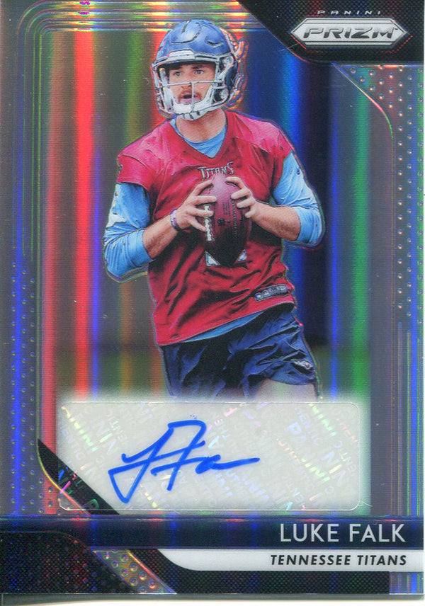 Luke Falk Autographed 2018 Panini Prizm Rookie Card