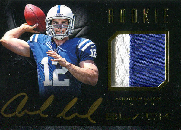 Andrew Luck Autographed 2012 Panini Black Jersey Rookie Card