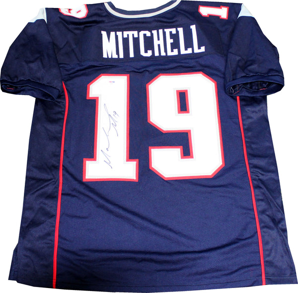 Malcolm Mitchell Autographed New England Patriots Custom Jersey (PSA) Back