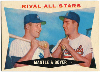 Mickey Mantle & Ken Boyer 1960 Topps Card