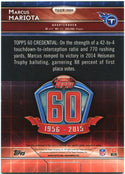 Marcus Mariota 2015 Topps Relic Jersey Rookie Card Back