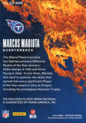 Marcus Mariota Unsigned 2015 Panini Rookie Jersey Back