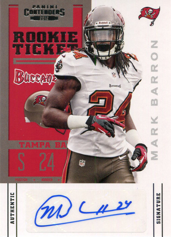 Mark Barron Autographed 2012 Panini Contenders Rookie Ticket Card