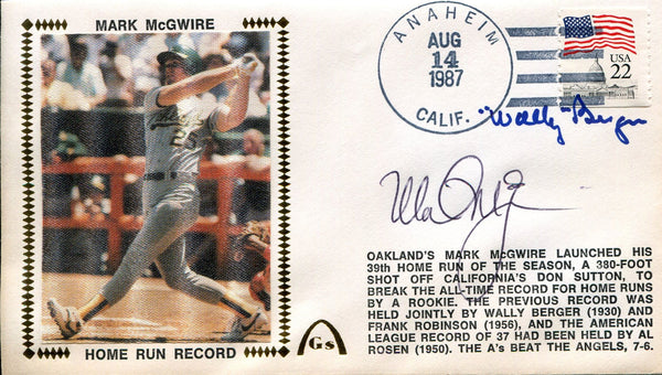 Mark McGwire & Wally Berger Autographed First Day Cover 