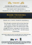 Mark Teixeira Unsigned 2013 Topps Tribute Jersey Card