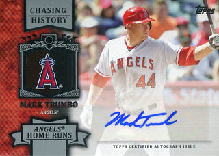 Mark Trumbo Autographed 2013 Topps Chasing History Card