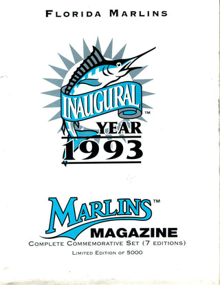 Florida Marlins Inagural Year Complete Commemorative Magazine Set