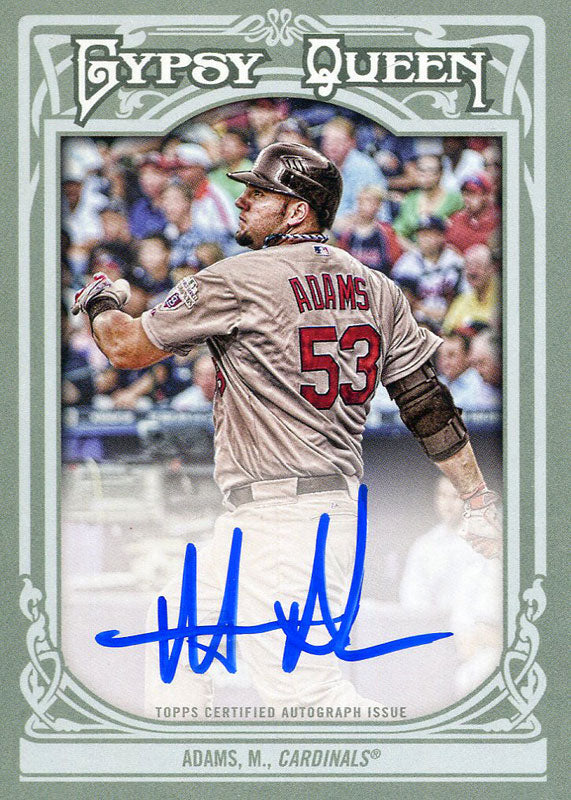 Matt Adams Autographed 2013 Topps Gypsy Queen Card