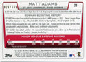 Matt Adams Unsigned 2012 Bowman Rookie Card