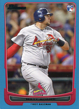 Matt Adams Unsigned 2012 Bowman Rookie Card