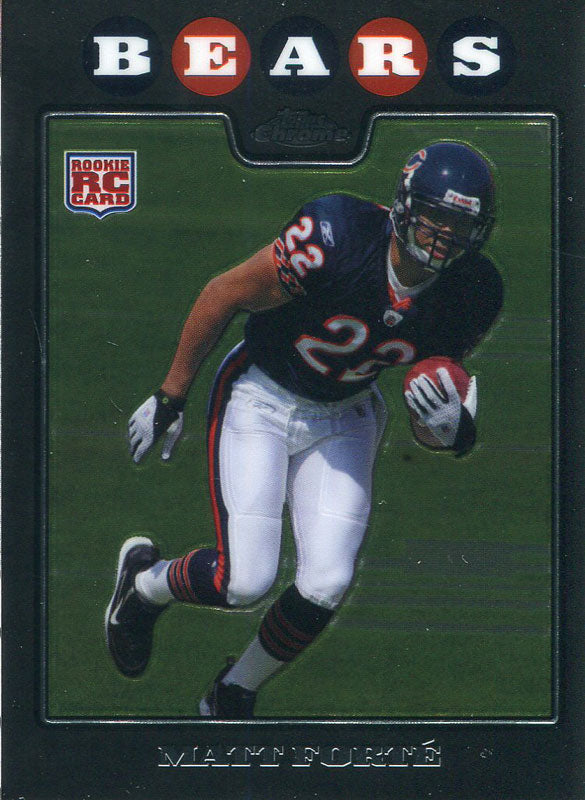 Matt Forte Unsigned 2008 Topps Chrome Rookie Card