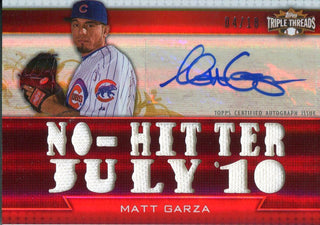 Matt Garza Autographed 2011 Topps Triple Threads Jersey Card