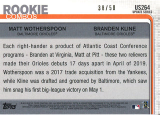 Matt Wotherspoon & Branden Kline 2019 Topps Rookie Card #US264