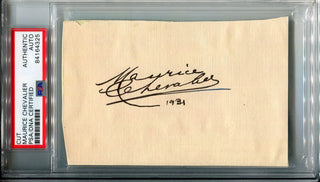 Maurice Chevalier Autographed Cut (PSA)