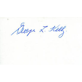 George Kelly Autographed / Signed 3x5 Card