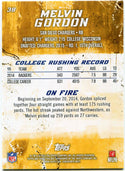 Melvin Gordon 2015 Topps Fire Rookie Card Back