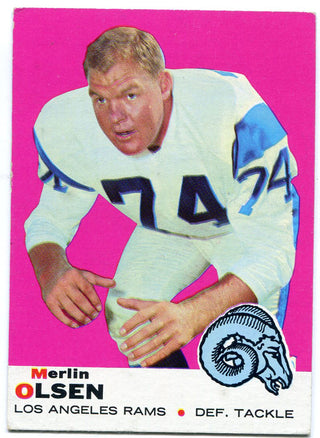 Merlin Olsen Unsigned 1970 Topps Card