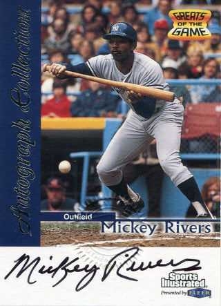 Mickey Rivers Autographed 1999 Fleer Sports Illustrated Card