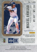 Miguel Andujar Autographed 2018 Panini Donruss Kings Card  Back