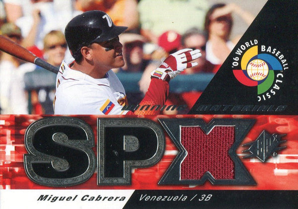 Miguel Cabrera 2006 Upper Deck SPx Jersey Card