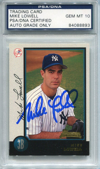 Mike Lowell Autographed 1998 Bowman Rookie Card (PSA/DNA)
