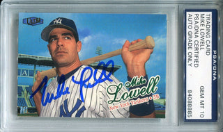 Mike Lowell Autographed 1998 Fleer Ultra Rookie Card (PSA/DNA)