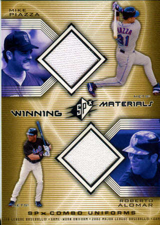 Mike Piazza and Roberto Alomar Unsigned 2002 Upper Deck Card