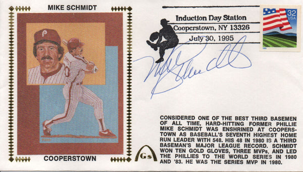 Mike Schmidt Autographed July 30, 1995 First Day Cover (JSA)
