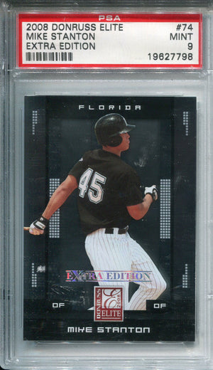 Giancarlo Stanton Unsigned 2008 Donruss Elite Rookie Card (PSA)