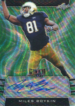 Miles Boykin Autographed 2019 Leaf Metal Rookie Card