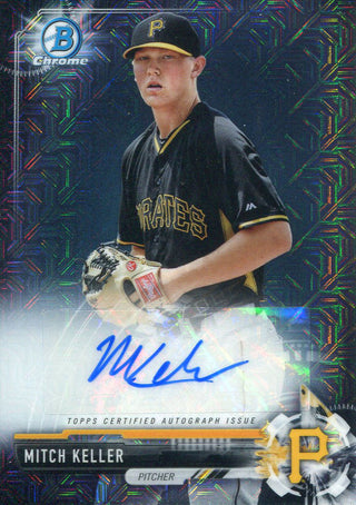 Mitch Keller Autographed 2017 Bowman Chrome Rookie Card