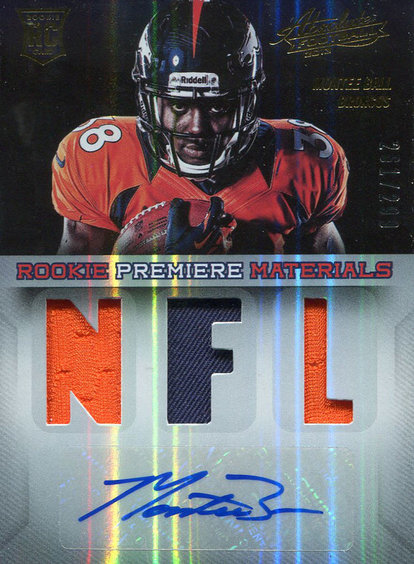 Montee Ball Autographed 2013 Panini Absolute Memorabilia Rookie Jersey Card