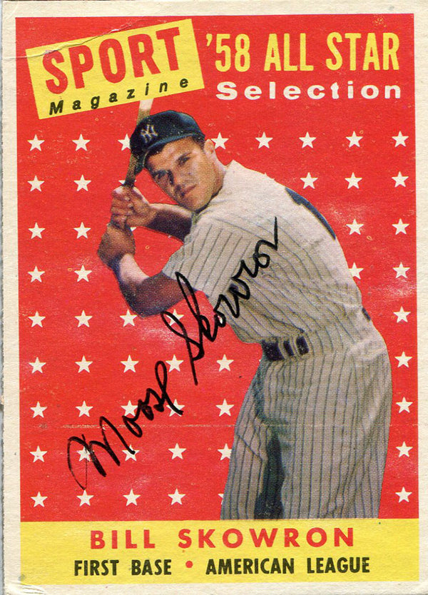 Moose Skowron Autographed 1958 Topps Card