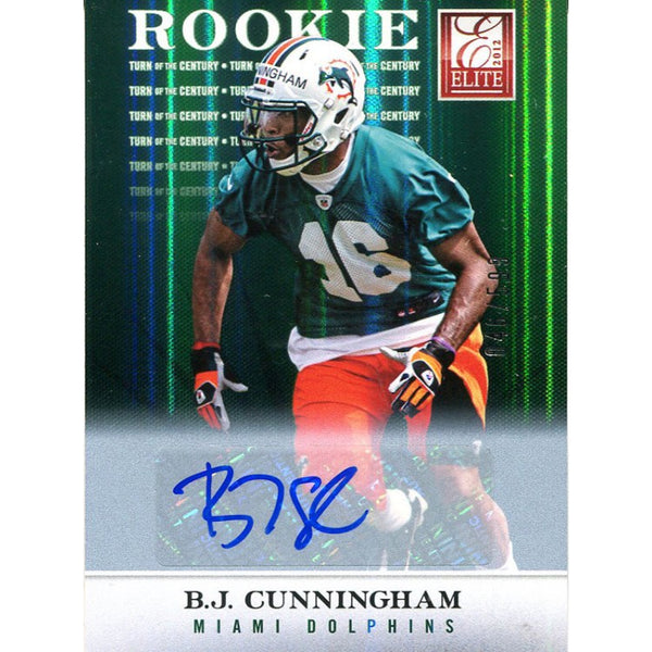 BJ Cunningham Autographed 2012 Donruss Elite Rookie Card