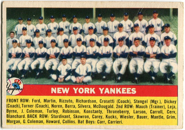New York Yankees 1956 Topps Card #251