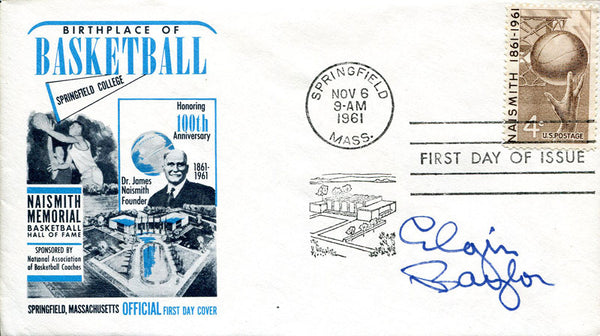 Elgin Baylor Autographed Basketball Hall of Fame Envelope