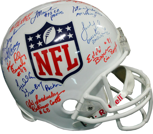 Hall of Famers & Stars Autographed NFL Helmet Right