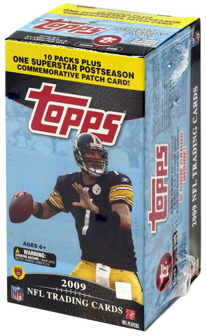 2009 Topps NFL Football Blaster Box Factory Sealed  10 packs + Patch Card