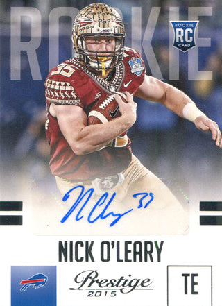 Nick O'Leary Autographed 2015 Panini Prestige Rookie Card
