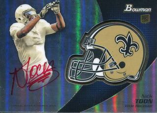 Nick Toon Autographed 2012 Bowman Chrome Rookie Card