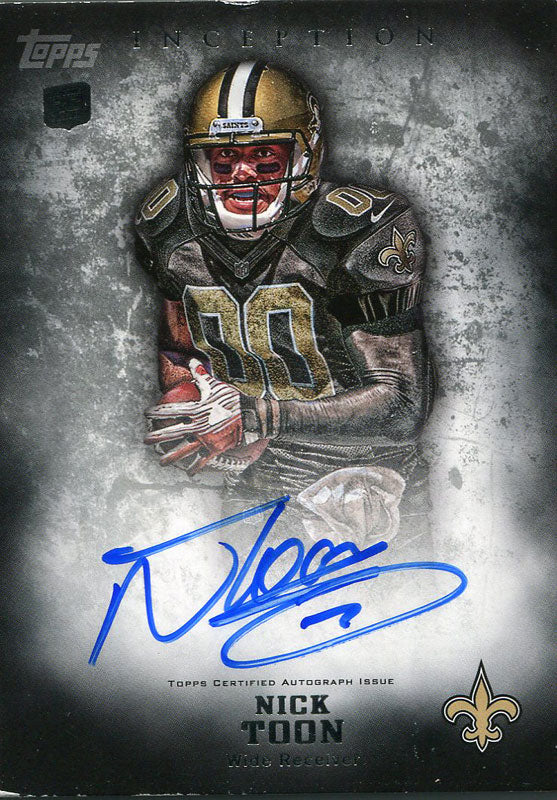 Nick Toon Autographed 2012 Topps Inception Rookie Card
